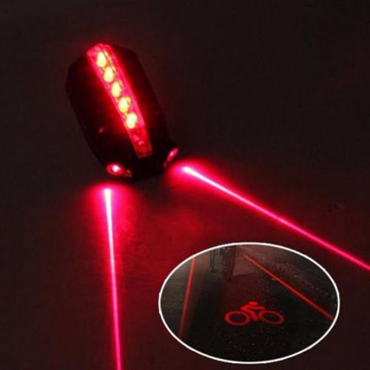 Bicycle Laser Tail Light Projection Parallel Line Laser Laser Tail Light Mountain Bike Riding Warning Light