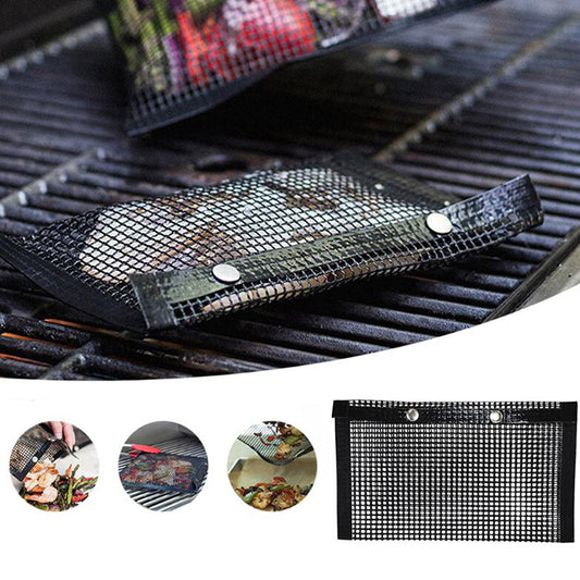 Non-stick Mesh Grilling Bag Reusable BBQ Fruit And Vegetable Meat Storage Bag Barbecue Heat Resistant Bags