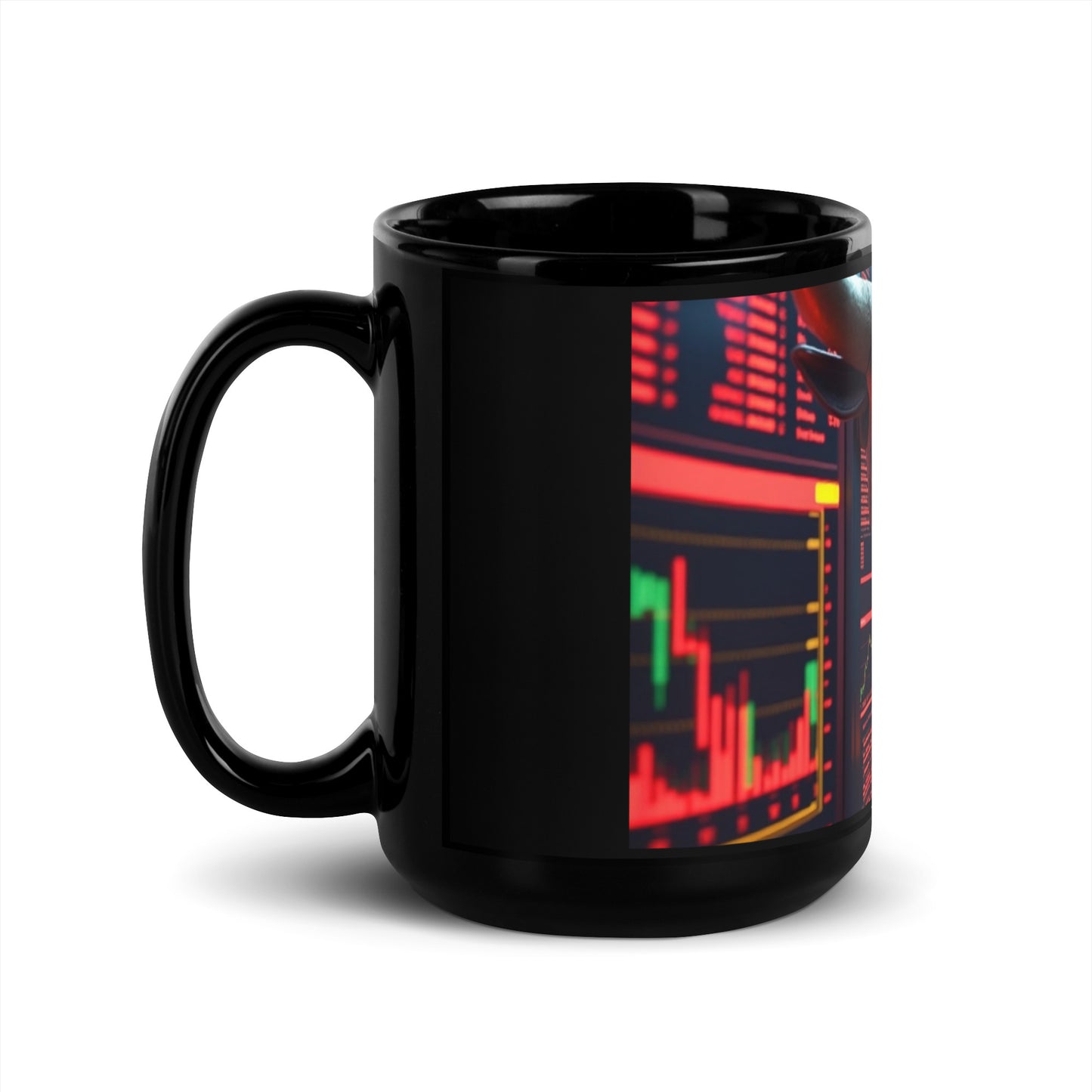 Wall Street Halloween Bull - Black Mug