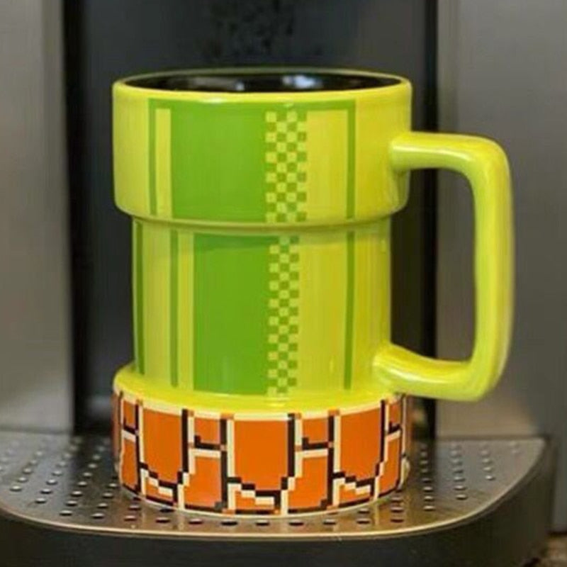 Collectible Mario Pipe Shape Coffee Mug Cartoon Drinkware Ceramic Mug